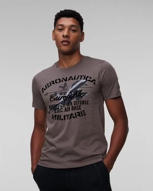 Szary T-shirt Męski Aeronautica Militare