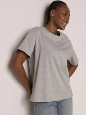 Szary T-shirt z Bawełny Typu Oversize Nedika romee's