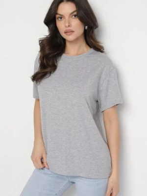 Szary T-shirt z Bawełny w Klasycznym Stylu Tulseli jumelle