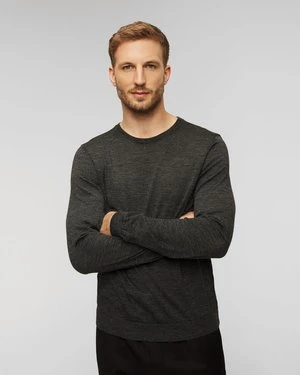 Szary wełniany sweter męski Hugo Boss Leno-P