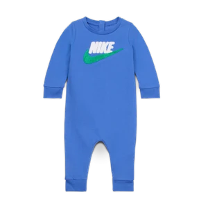 Szenilowy pajacyk dla niemowląt (0–9M) Club Nike - Niebieski