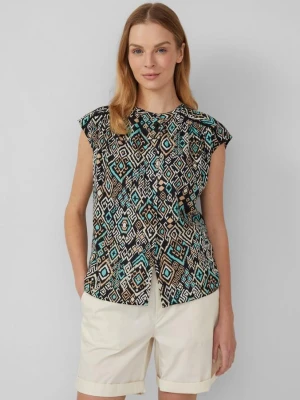 Szeroka bluzka z marszczeniami i koronkowymi detalami s.Oliver
