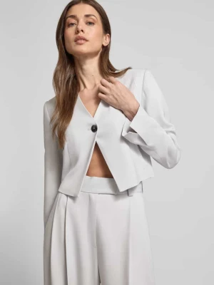 Szeroka garniturowa spodnie z wysokim stanem Style Icon Collection Jasnoszary