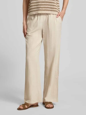 Szeroka spodnie z mieszanka bawełny i lnu model 'CAIA' Vero Moda