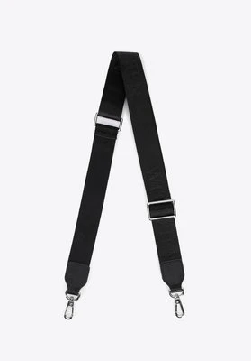 Szeroki pasek do torebki z logo producenta czarno - srebrny Wittchen