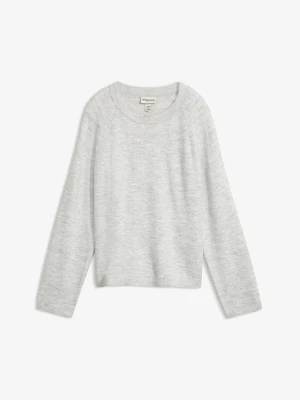 Szeroki sweter z cienkiej dzianiny BonPrix szary