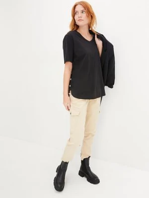 Szeroki T-shirt z bawełny organicznej bonprix