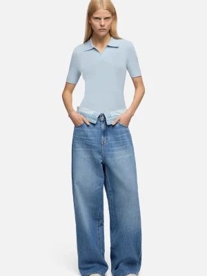 SZEROKIE JEANSY NISKI STAN 7 FOR ALL MANKIND