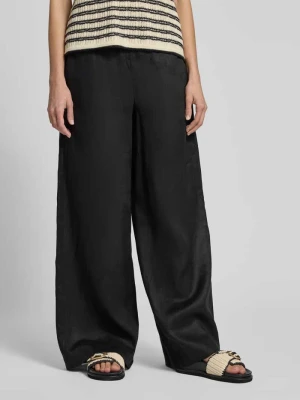 Szerokie lniane spodnie z elastycznym pasem model 'MOSSI' ECOALF
