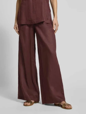 Szerokie lniane spodnie z elastycznym pasem model 'MOSSI' ECOALF