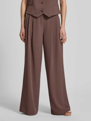 Szerokie materiałowe spodnie z marszczeniami Christian Berg Cocktail