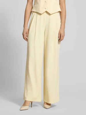 Szerokie materiałowe spodnie z marszczeniami Christian Berg Cocktail