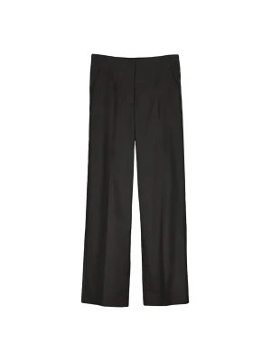 Szerokie spodnie garniturowe damskie z wełny jagnięcej GRACE LAÏF