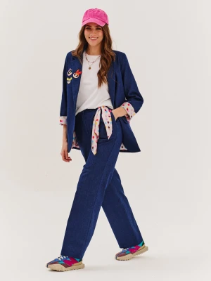 Szerokie spodnie jeansowe Powerpuff Girls XS