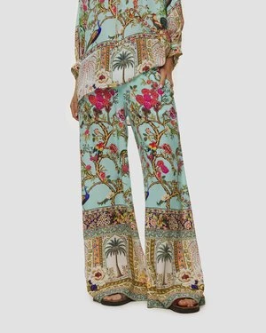 Szerokie Spodnie Jedwabne Damskie Camilla