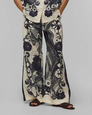 Szerokie Spodnie Lniane Damskie Alemais Mickey Pant