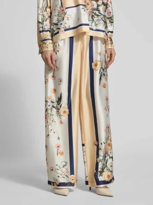 Szerokie spodnie materiałowe z satyny Liu Jo White