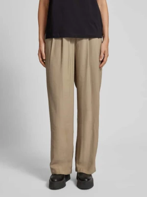 Szerokie spodnie materiałowe z zakładkami w pasie model 'Draco' LeGer by Lena Gercke