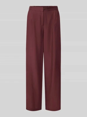 Szerokie spodnie o kroju Wide Leg z mieszanka lyocellu z dodatek wełny model 'P076' Jake*s Śliwkowy