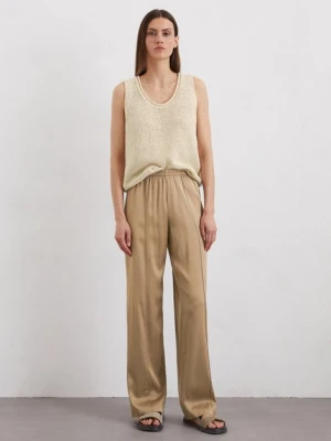 Szerokie spodnie satynowe Marc O'Polo červená