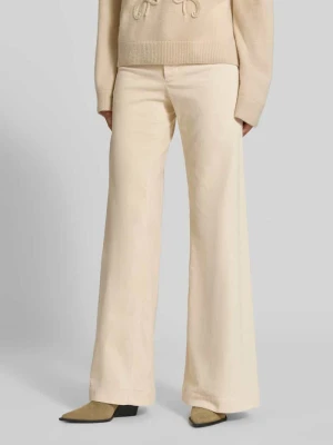 Szerokie spodnie sztruksowe z mieszanki bawełny Polo Ralph Lauren Złamany biały
