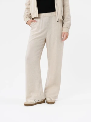 Szerokie spodnie z lnem R-NETTE Volcano