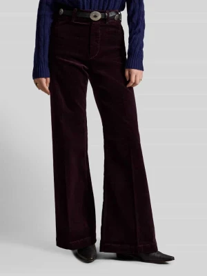 Szerokie spodnie z mieszanki bawełny w imitacji sztruksu Polo Ralph Lauren Ciemnoczerwony
