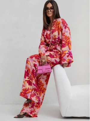 Szerokie spodnie z wiskozy w print ELIZA - wzór 1  magmac 