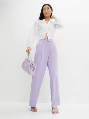 Szerokie spodnie z zakładkami bonprix