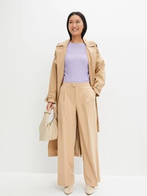 Szerokie spodnie z zakładkami bonprix