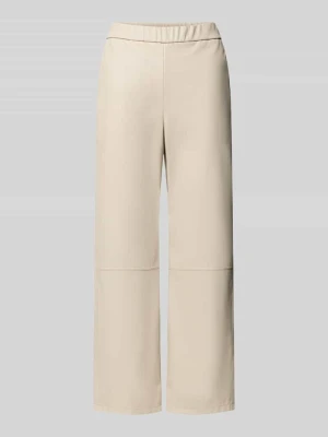 Szerokie spodnie ze szwami działowymi MM By Max Mara Złamany biały