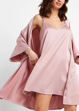 Szlafrok kimono + koszulka nocna (kompl. 2-częściowy) bonprix