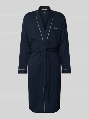 Szlafrok krój regular fit z czystej bawełny model „XMAS KIMONO” Boss