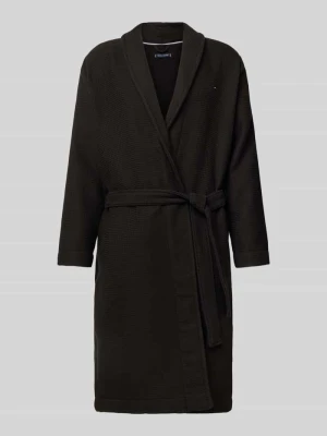 Szlafrok o kroju regular fit z czystej bawełny z fakturą wafla Tommy Hilfiger