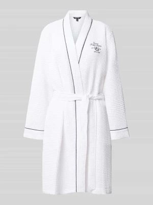 szlafrok o kroju regular fit z mieszanki bawełny Lauren Ralph Lauren Ciemnoniebieski