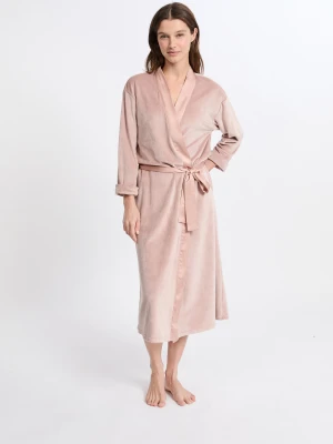 Szlafrok z efektem weluru Etam