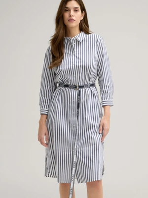 Szmizjerka Dominique w kolorze biało-ciemnoniebieskim w paski Joop