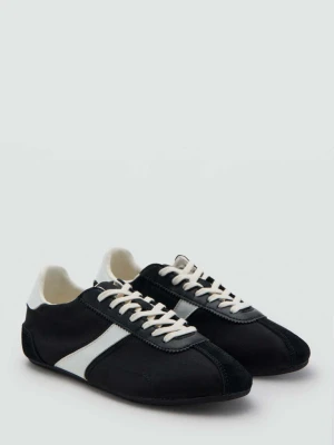 Sznurowane buty sportowe z łączonych materiałów czarny - Kobieta - - MANGO