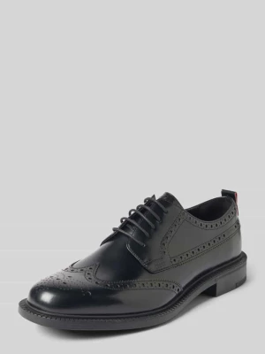 Sznurowane buty ze skóry naturalnej HUGO