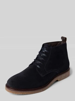 Sznurowane buty ze skóry welurowej Marc O'Polo