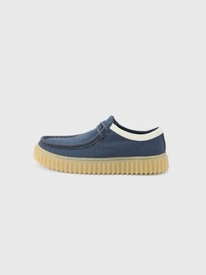 Sznurowane obuwie sportowe Clarks granatowy