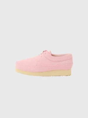 Sznurowane obuwie sportowe Clarks różowy