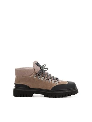 Sznurowane trzewiki z łączonych materiałów Kazar