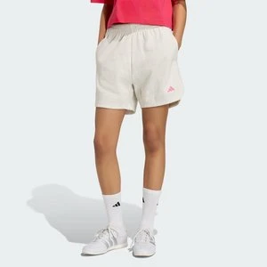 Szorty 3 Stripes Studio Fleece Loose Adidas beżowy