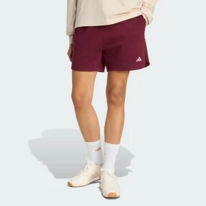 Szorty 3 Stripes Studio Fleece Loose Adidas bordowy