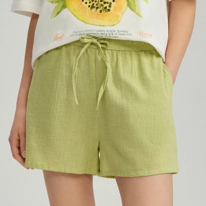 Szorty bawełniane na gumce zielone House