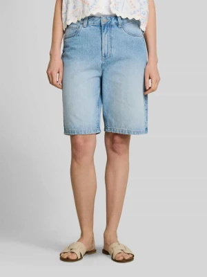 Szorty bermudy o kroju regular fit z czystej bawełny Tom Tailor Jeansowy niebieski