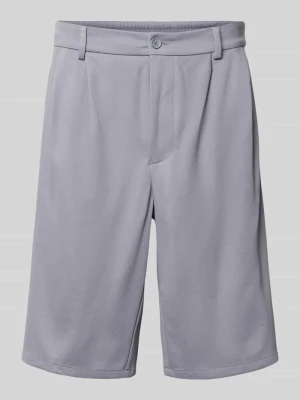 Szorty bermudy o kroju relaxed fit z mieszanki wiskozy model 'SH_UNION PLEAT' Boss