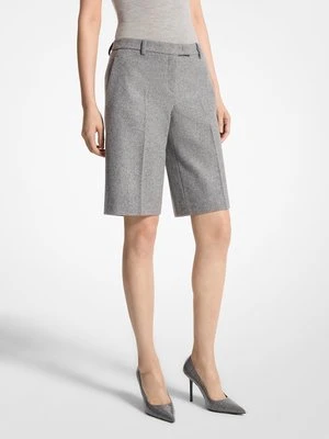 Szorty bermudy z gładkiej, ściśle tkanej, wełnianej tkaniny MICHAEL KORS COLLECTION