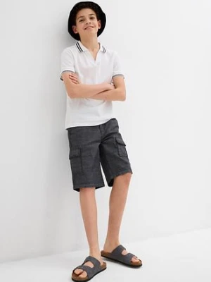 Szorty bojówki Chambray, Regular Fit bonprix